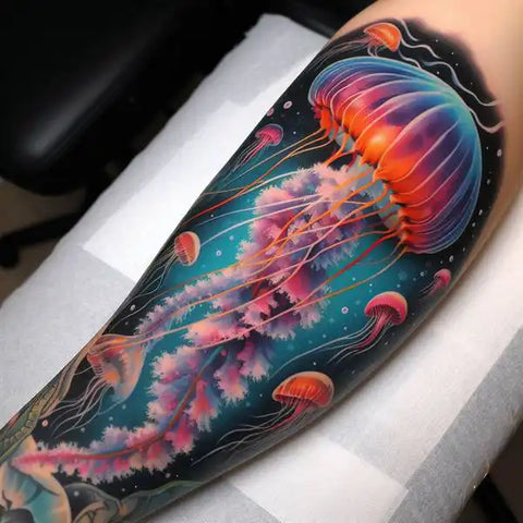 Realistic Jellyfish Tattoo