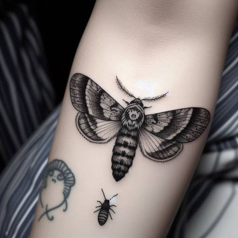 Realistic Moth Tattoo 1