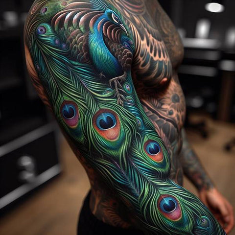 Realistic Peacock Tattoo 1