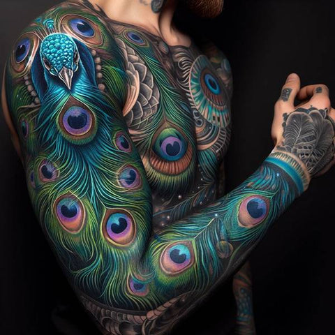 Realistic Peacock Tattoo 2