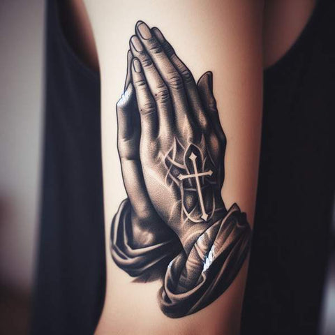 Religious Hand Tattoo 1