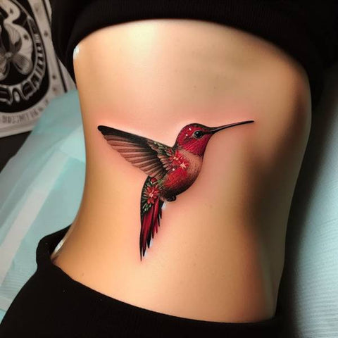 Ruby Throated Hummingbird Tattoo