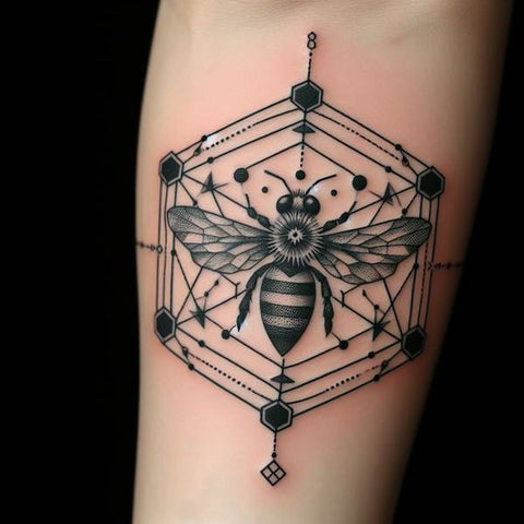 Sacred Geometry Bee Tattoo 1
