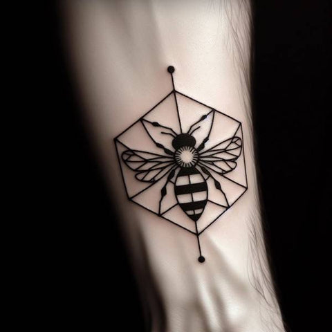 Sacred Geometry Bee Tattoo 2