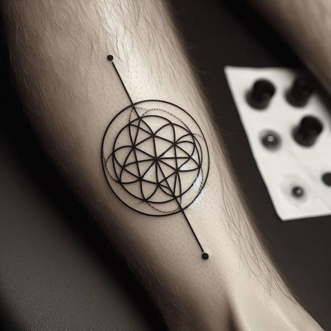 Sacred Geometry Leg Tattoo 1
