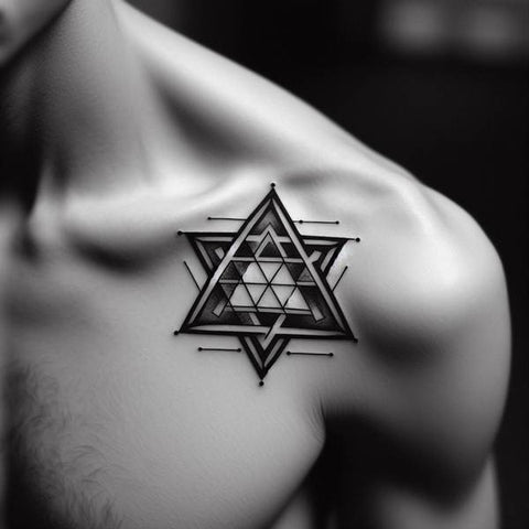 Sacred Geometry Shoulder Tattoo 1