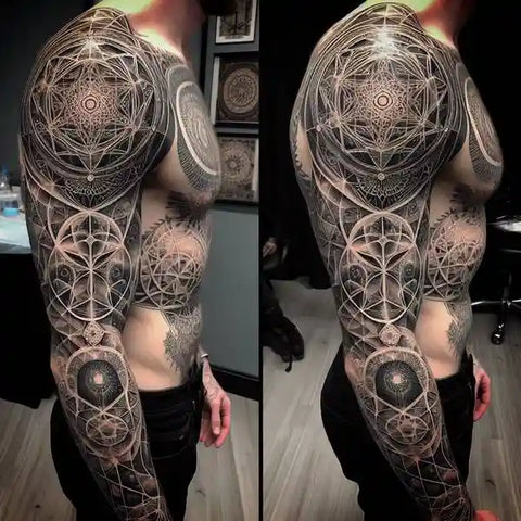 Sacred Geometry Sleeve Tattoo 1