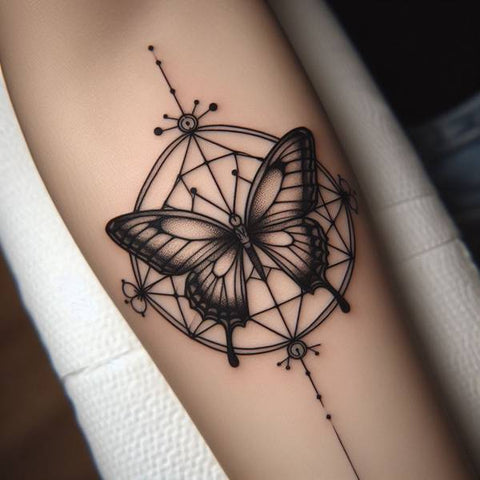 Sacred Geometry and Butterfly Tattoo 1