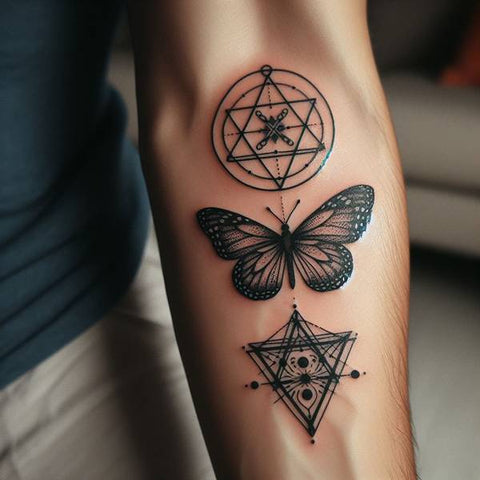 Sacred Geometry and Butterfly Tattoo 2