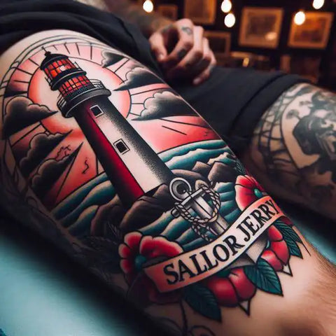 Sailor Jerry Lighthouse Tattoo 1