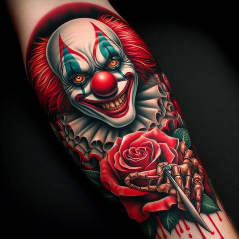 Scary Clown Tattoo 1