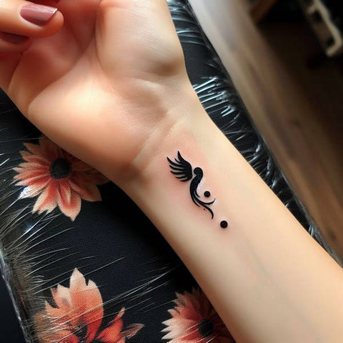 Semicolon Phoenix Tattoo