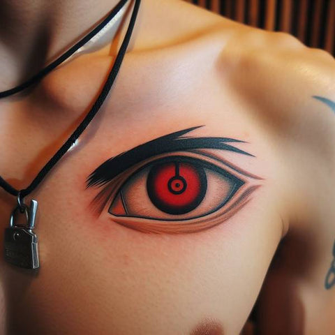 Sharingan Chest Tattoo 1