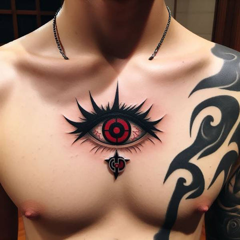 Sharingan Chest Tattoo 2