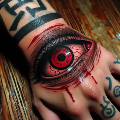 Sharingan Eye Tattoo 1