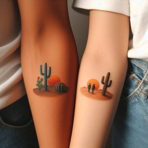 Sibling Cactus Tattoo 2