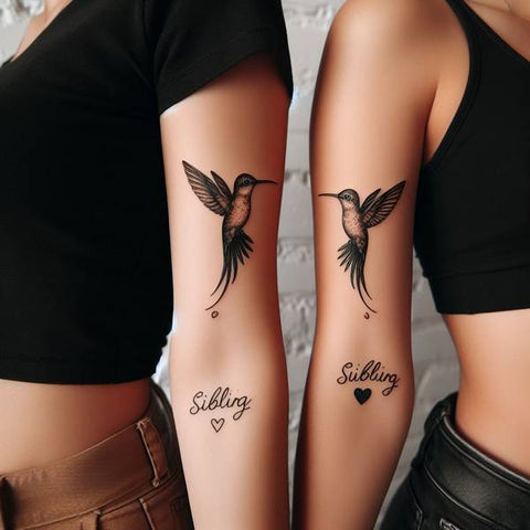 Sibling Hummingbird Tattoo