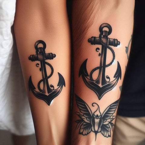 Siblings Anchor Tattoo