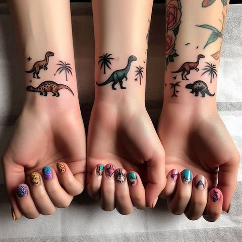 Siblings Dinosaurs Tattoo