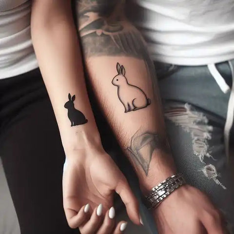 Siblings Rabbit Tattoo