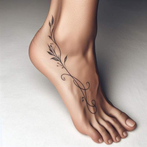 Side Of Foot Tattoo