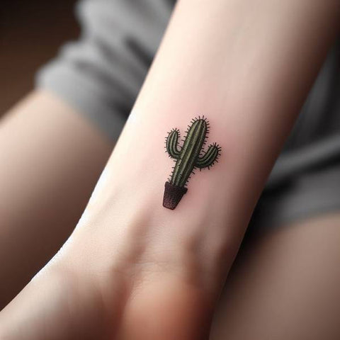 Simple Cactus Tattoo 2