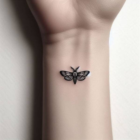 Simple Moth Tattoo 1