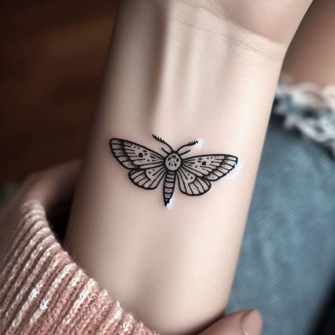Simple Moth Tattoo 2