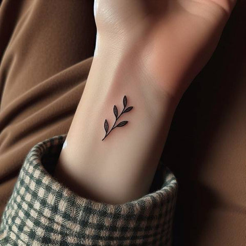 Simple Olive Branch Tattoo