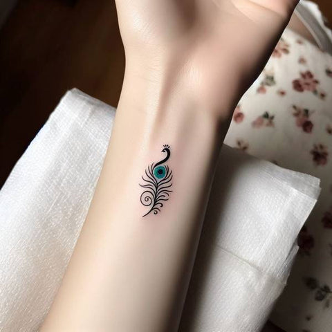Simple Peacock Tattoo 2