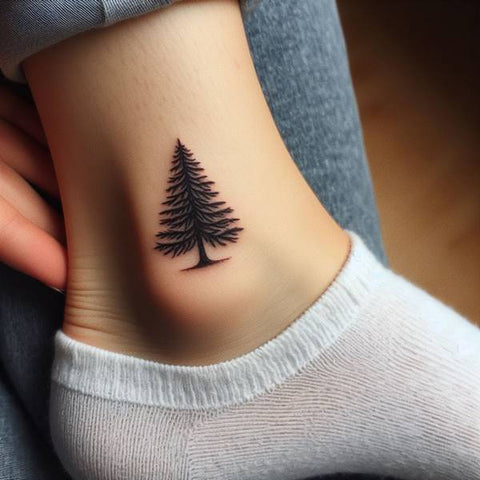 Simple Pine Tree Tattoo 1