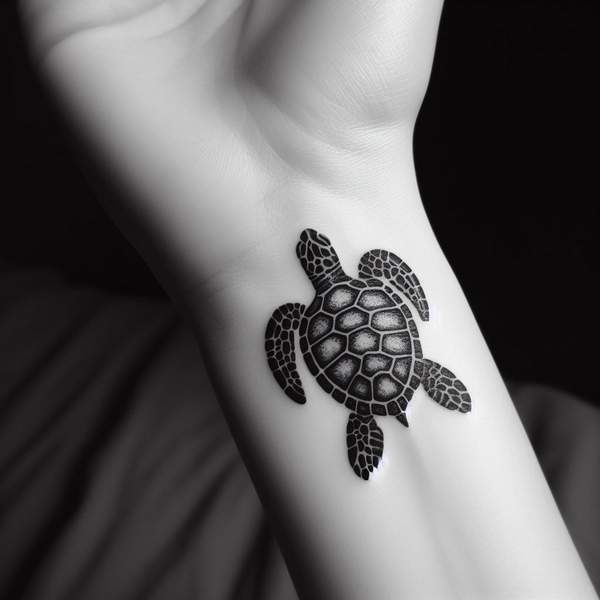 Simple Sea Turtle Tattoo