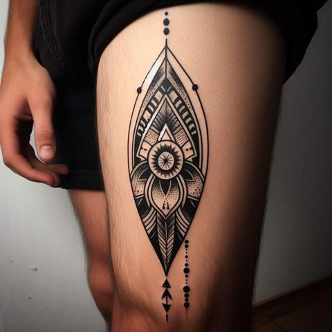 Simple Thigh Tattoo