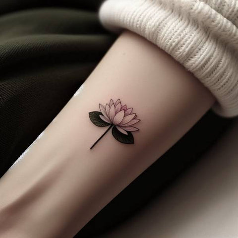 Simple Water Lily Tattoo 1