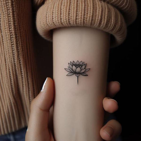 Simple Water Lily Tattoo 2