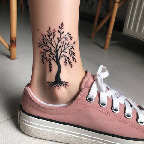 Simple Willow Tree Tattoo