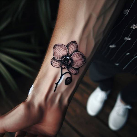 Single Orchid Tattoo 2