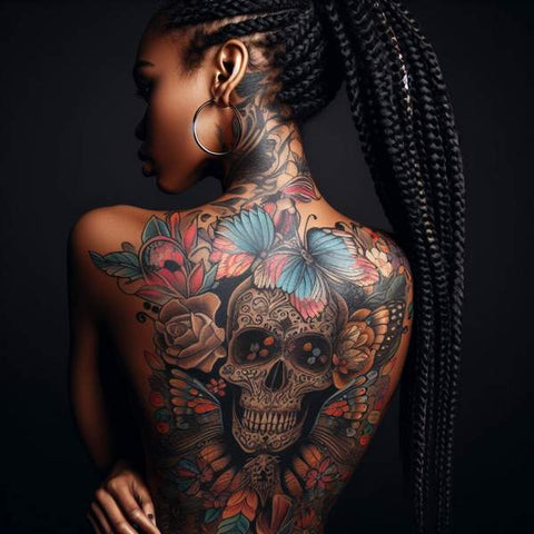 Skull Back Tattoo