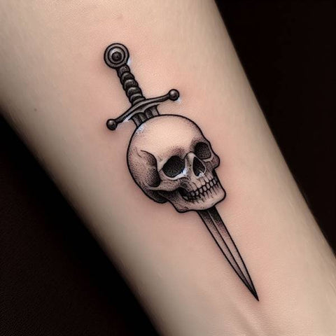 Skull and Sword Tattoo
