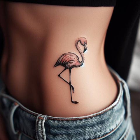 Small Flamingo Tattoo