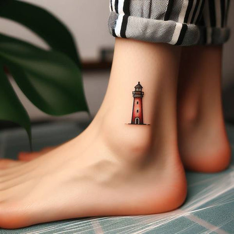 Small Lighthouse Tattoo 1