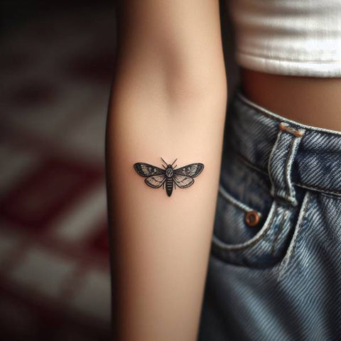 Small Moth Tattoo 1