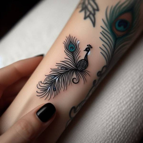 Small Peacock Tattoo 1
