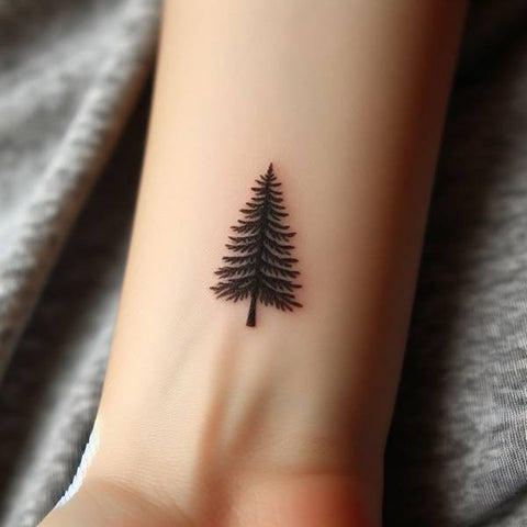 Small Pine Tree Tattoo 1