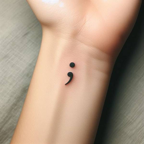 Small Semicolon Tattoo 1