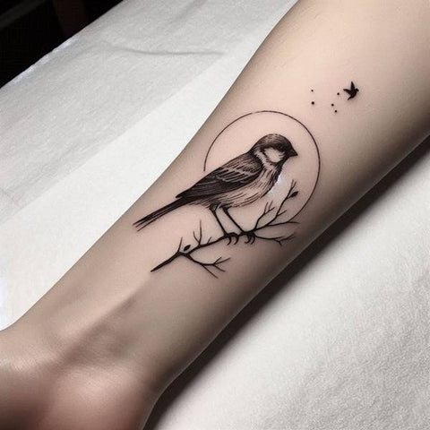 Small Sparrow Tattoo 1