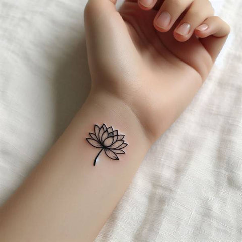 Small Water Lily Tattoo 1