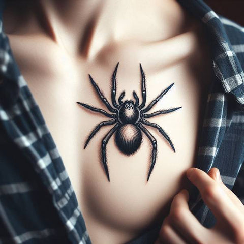 Spider Chest Tattoo