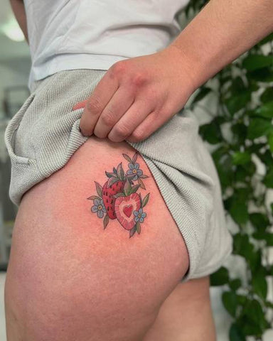 Strawberry Butt Tattoo