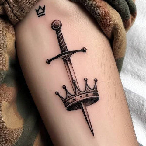 Sword Crown Tattoo 1